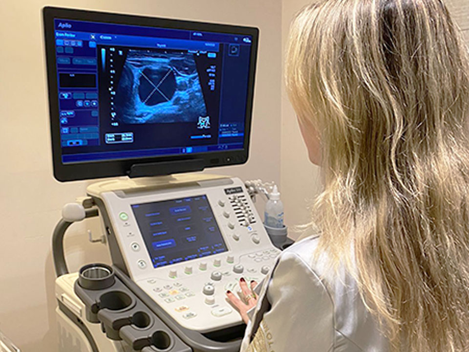 exame de ultrassonografia de tireoide